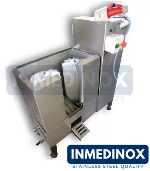 Imagen de Lavabotas con lava suelas automático en acero inoxidable